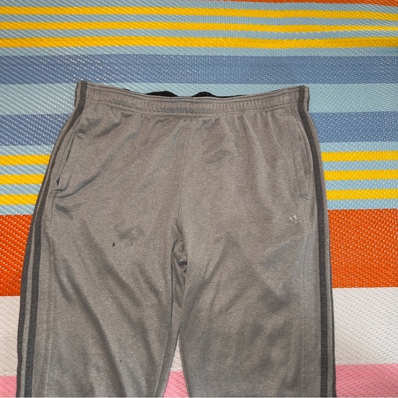 Adidas Gray Cotton Track Pants Men’s Size Large - Picture 4 of 5